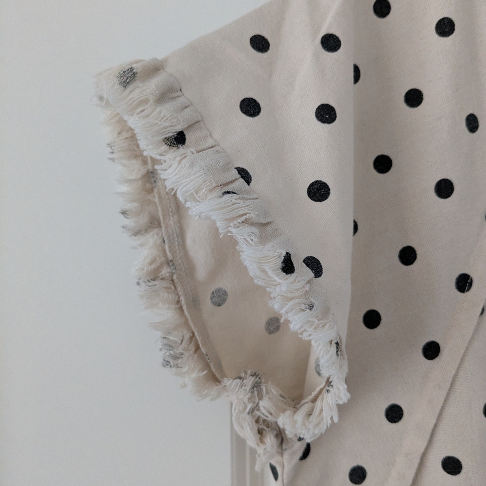 Umgee - Tunic Top  Beige w/Black Polka Dots - Picture 4 of 8